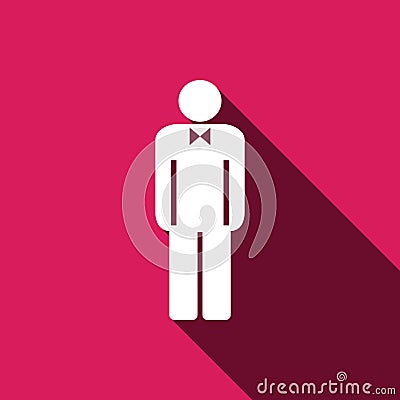 Men Toilets Sign,restroom icon, minimal style Stock Photo