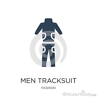 men tracksuit icon in trendy design style. men tracksuit icon isolated on white background. men tracksuit vector icon simple and Vector Illustration