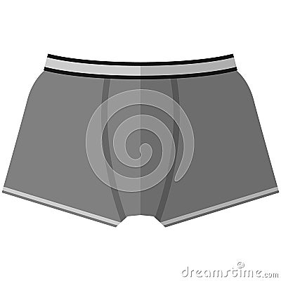 Men underwear flat vector isolated on white background Vector Illustration