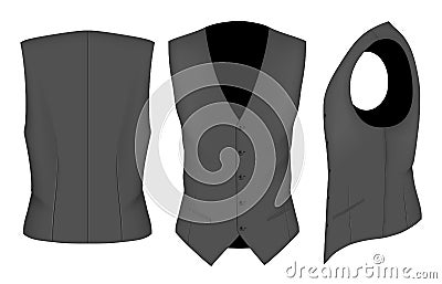 Men waistcoat for business men Vector Illustration