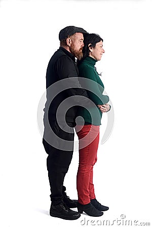 A man who embraces a woman Stock Photo