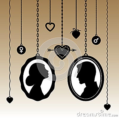 Man and woman Vector Illustration