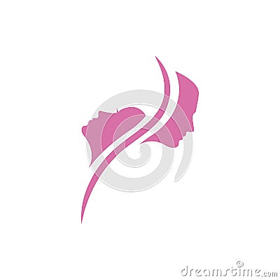 Men and women beauty logo design Vector Illustration