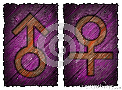 Men, women symbol Stock Photo