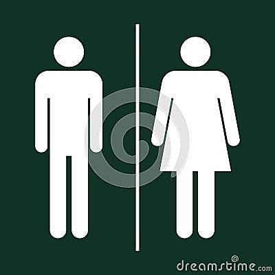 Men women toilet sign for the door Stock Photo