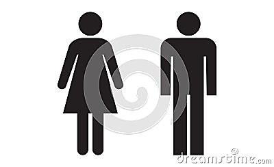 Men and Women toilet sign great for any use. Vector Illustration