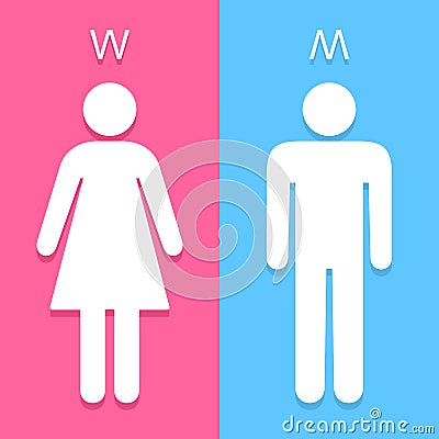 Men and Women toilet sign great for any use. Vector EPS10. Vector Illustration