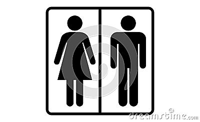 Men and Women toilet sign. Vector Illustration