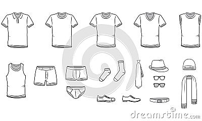 Men's clothes Vector Illustration