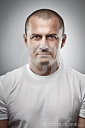 Menacing man portrait Stock Photo