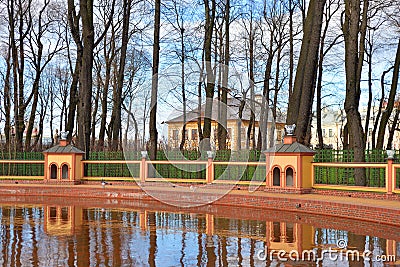 Pond in Summer Garden, St.Petersburg. Stock Photo