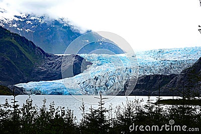 Mendenhall Glacier Juneau Alaska Stock Photo