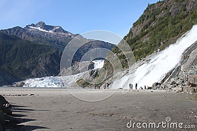 Mendenhall glacier; Juneau, Alaska Editorial Stock Photo
