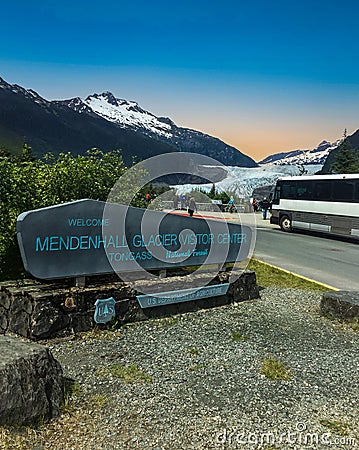 Mendenhall Glacier Tongass National Park Alaska Editorial Stock Photo