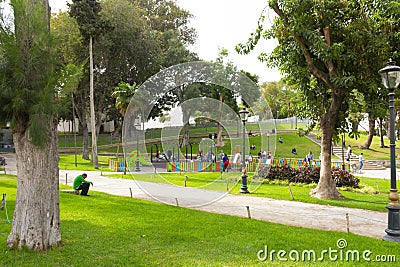 Mendoubia Gardens in front of the Medina in Tangier Editorial Stock Photo