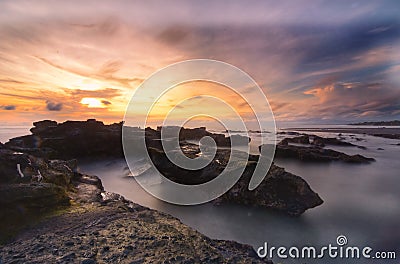 Bali sunset Stock Photo