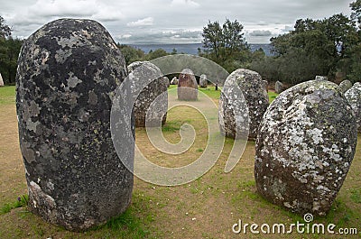 Menhirs Stock Photo