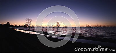 Menindee sunset Stock Photo