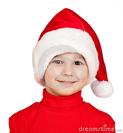 Menino com chapéu de <b>Papai Noel</b> - menino-com-chapu-de-papai-noel-17156436