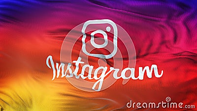 Instagram Logo Colorful Smooth Gradient Wave Background Wallpaper Editorial Stock Photo