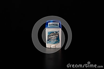 Mennen Speed Stick deodorant antiperspirant isolated on black. Bucharest, Romania, 20221 Editorial Stock Photo