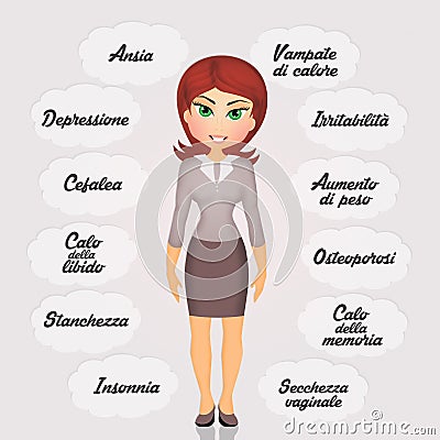Menopausal symptoms Stock Photo