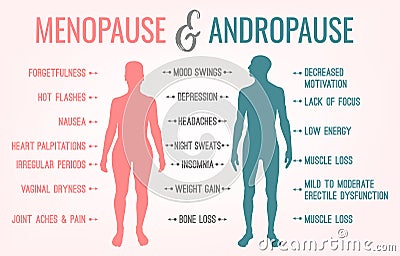 Menopause And Andropause Vector Illustration