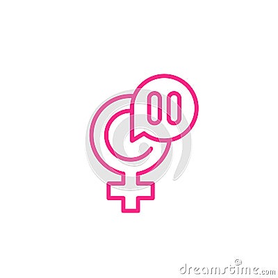 Menopause icon, line vector art Vector Illustration