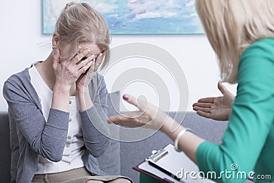 Menopause, mental health and emotions Stock Photo