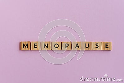 Menopause text wood blocks Stock Photo