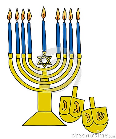 Menora,hanukkah Stock Photo