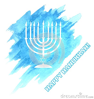 Menora For Hanukkah Celebration Vector Illustration
