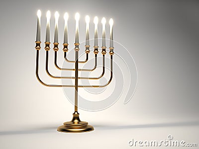 Menorah Cartoon Illustration