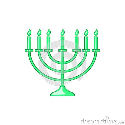 Menorah icon in cartoon style Vector Illustration