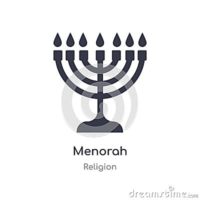 menorah icon. isolated menorah icon vector illustration from religion collection. editable sing symbol can be use for web site and Vector Illustration