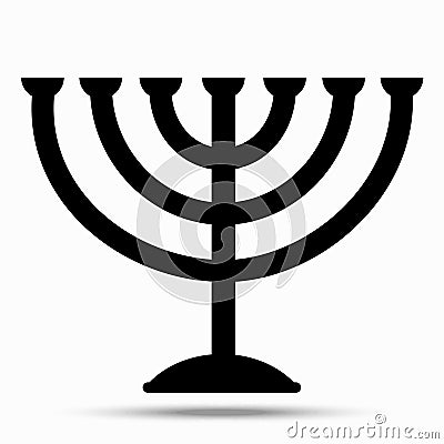 Menorah symbol of Judaism. Vector Illustration