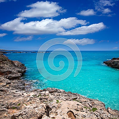 Menorca Platja es Calo Blanc in Sant Lluis at Balearic islands Stock Photo