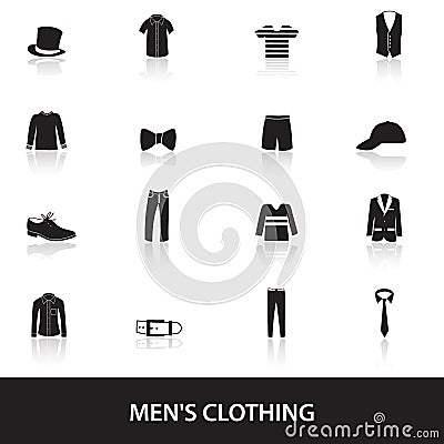 Mens black clothing eps10 Vector Illustration