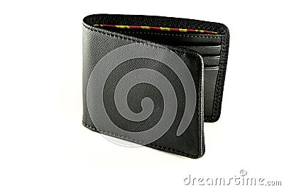 Mens black wallet Stock Photo