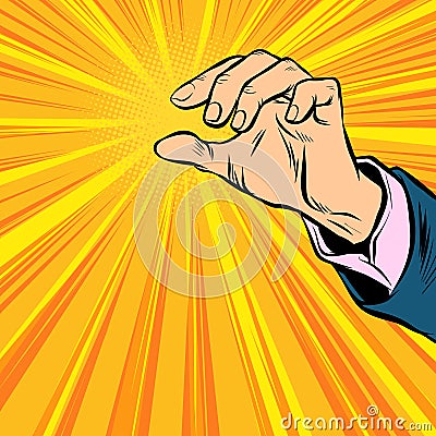 Mens hand holding Vector Illustration