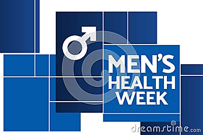 Mens Health Week. Holiday concept. Template for background, banner, card, poster with text inscription. Vector EPS10 Vector Illustration