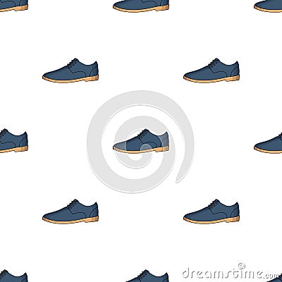 Mens leather shiny shoes with laces. Shoes to wear with a suit.Different shoes single icon in cartoon style vector Vector Illustration