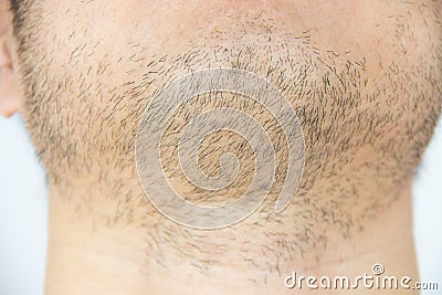 Mens short beard Stock Photo