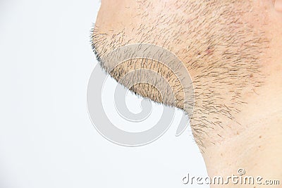 Mens short beard Stock Photo