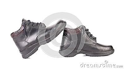 Mens sport leather shoes. Stock Photo