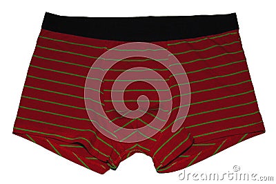 Mens underwear. Boxer briefs isolated on white background. Mens briefs with stripes Stock Photo