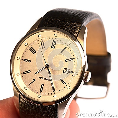 Mens Watch Fashion Jewelery Stock Photo