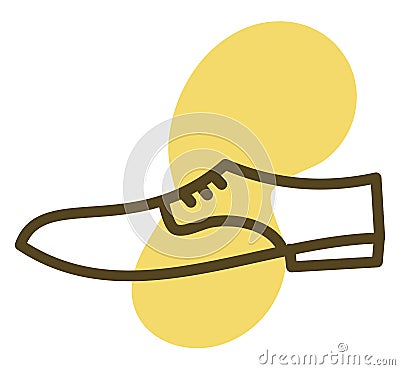 Mens yellow shoes, icon Vector Illustration