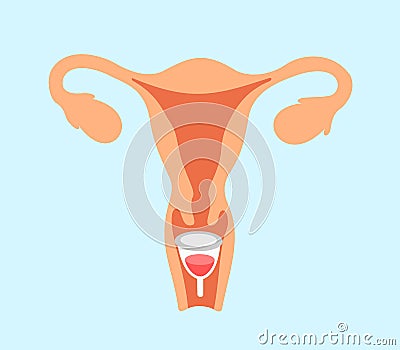 Menstrual cup Vector Illustration