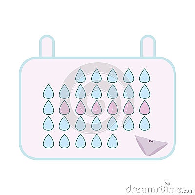 Menstruation calendar Stock Photo